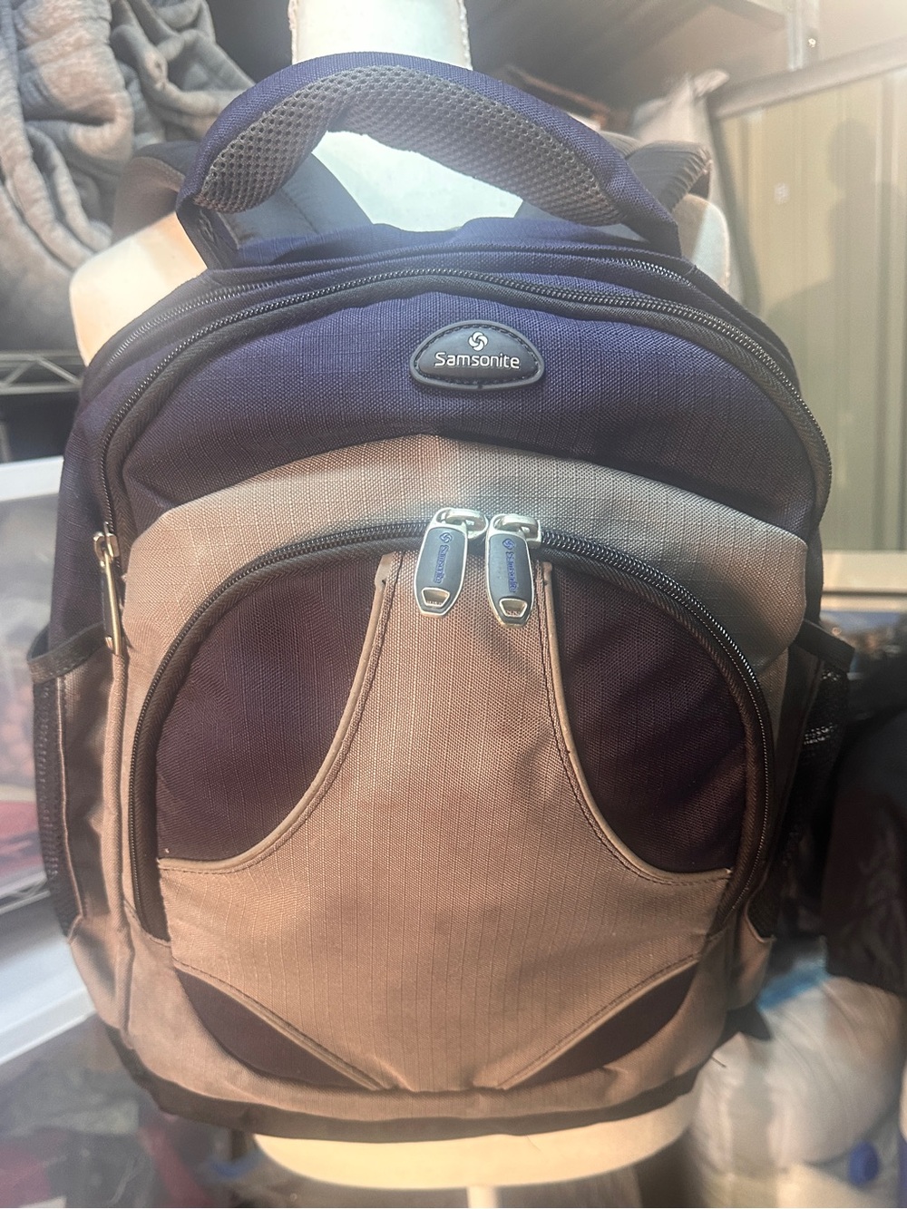 Samsonite Two-Tone Navy Blue and  Grey  Backpack